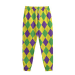 Mardi Gras Fat Tuesday Argyle Print Sweatpants