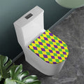 Mardi Gras Fat Tuesday Argyle Print Toilet Lid Cover