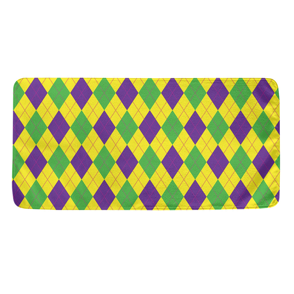 Mardi Gras Fat Tuesday Argyle Print Towel