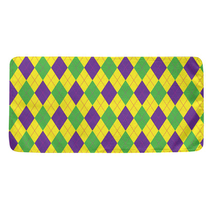 Mardi Gras Fat Tuesday Argyle Print Towel