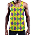 Mardi Gras Fat Tuesday Argyle Print Training Tank Top