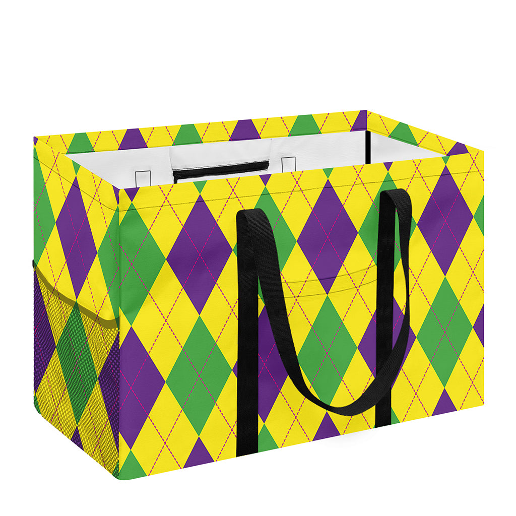 Mardi Gras Fat Tuesday Argyle Print Utility Tote Bag