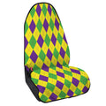 Mardi Gras Fat Tuesday Argyle Print Waterproof Car Seat Cover