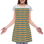 Mardi Gras Fat Tuesday Chevron Print Adjustable Apron