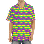 Mardi Gras Fat Tuesday Chevron Print Aloha Shirt