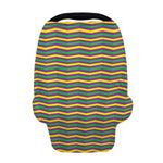 Mardi Gras Fat Tuesday Chevron Print Baby Seat Cover