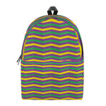 Mardi Gras Fat Tuesday Chevron Print Backpack