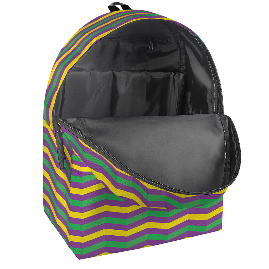 Mardi Gras Fat Tuesday Chevron Print Backpack