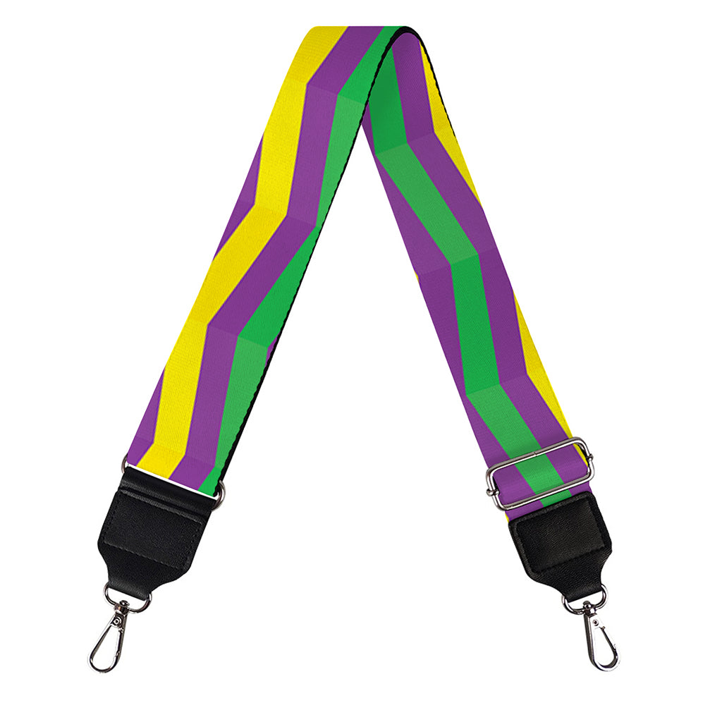 Mardi Gras Fat Tuesday Chevron Print Bag Strap