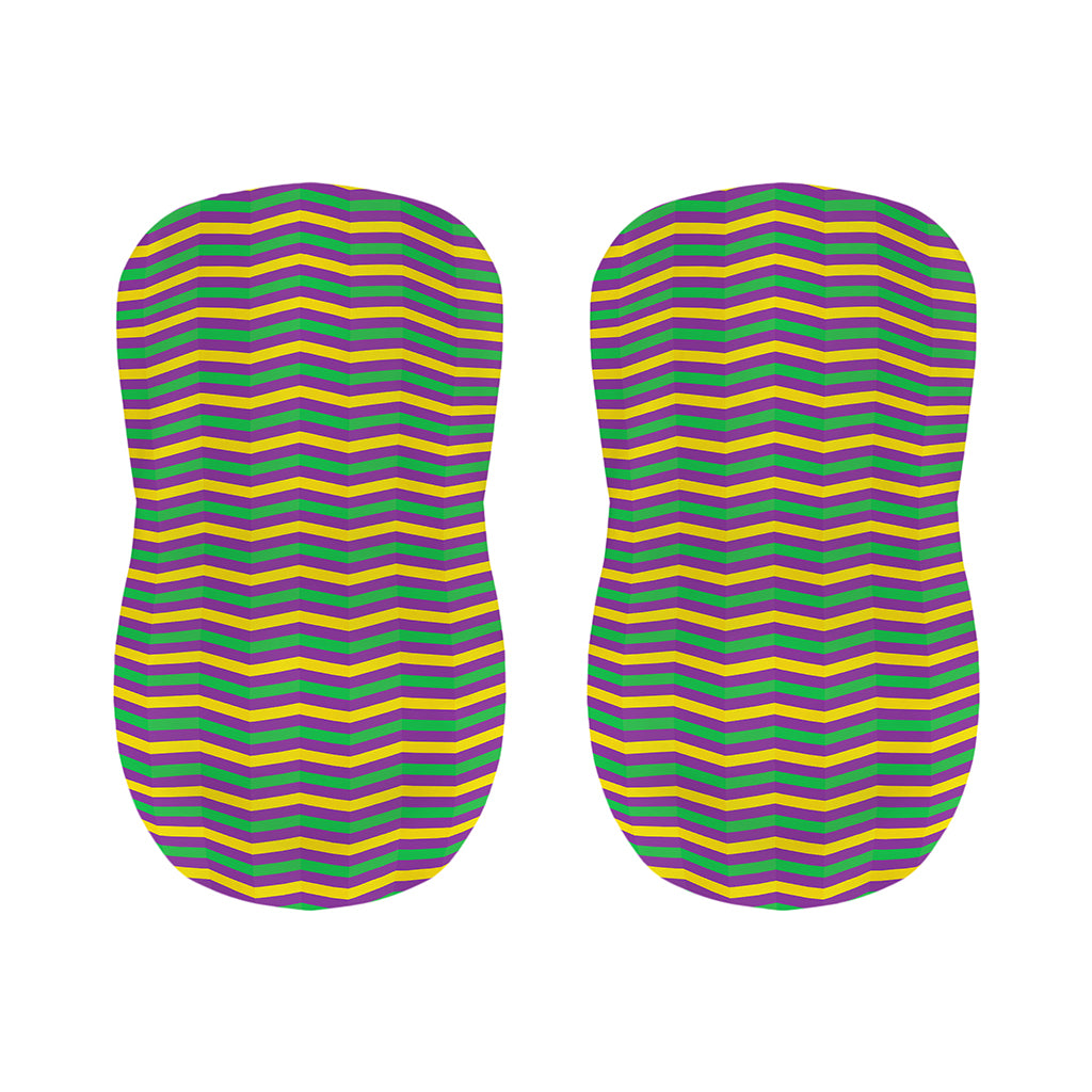 Mardi Gras Fat Tuesday Chevron Print Bar Stool Covers