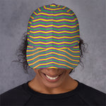 Mardi Gras Fat Tuesday Chevron Print Baseball Cap