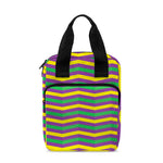 Mardi Gras Fat Tuesday Chevron Print Bible Tote Bag