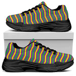 Mardi Gras Fat Tuesday Chevron Print Black Chunky Shoes