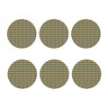 Mardi Gras Fat Tuesday Chevron Print Coaster Set