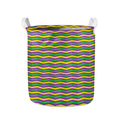 Mardi Gras Fat Tuesday Chevron Print Collapsible Laundry Basket