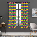 Mardi Gras Fat Tuesday Chevron Print Curtain