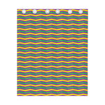 Mardi Gras Fat Tuesday Chevron Print Curtain