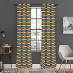 Mardi Gras Fat Tuesday Chevron Print Curtain
