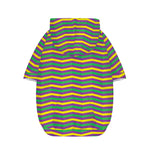 Mardi Gras Fat Tuesday Chevron Print Dog Zip Up Hoodie