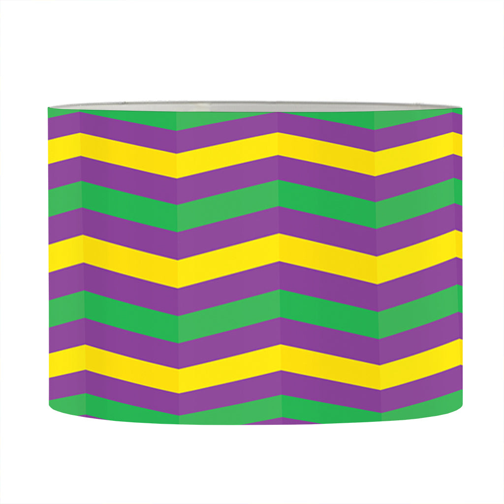 Mardi Gras Fat Tuesday Chevron Print Drum Lamp Shade