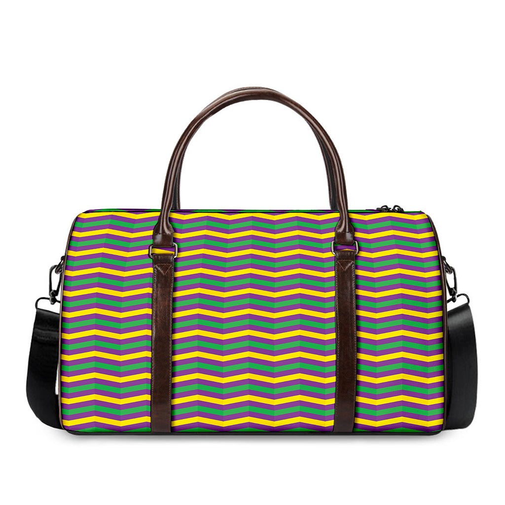 Mardi Gras Fat Tuesday Chevron Print Duffle Bag