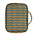 Mardi Gras Fat Tuesday Chevron Print Front Pocket Bible Bag