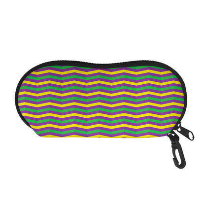 Mardi Gras Fat Tuesday Chevron Print Glasses Case
