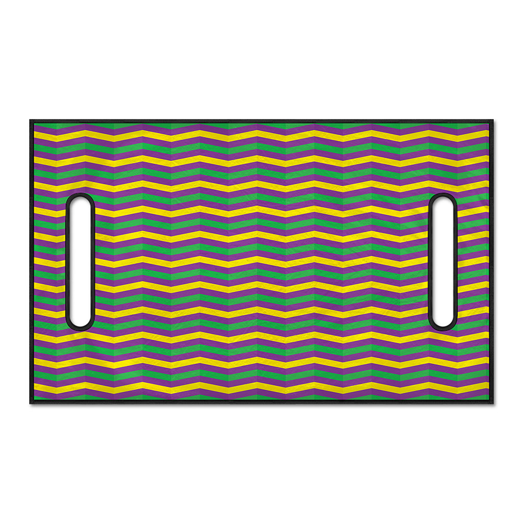 Mardi Gras Fat Tuesday Chevron Print Golf Cart Seat Cover