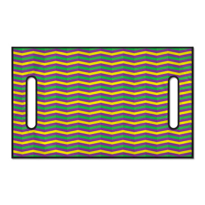 Mardi Gras Fat Tuesday Chevron Print Golf Cart Seat Cover