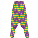 Mardi Gras Fat Tuesday Chevron Print Hammer Pants