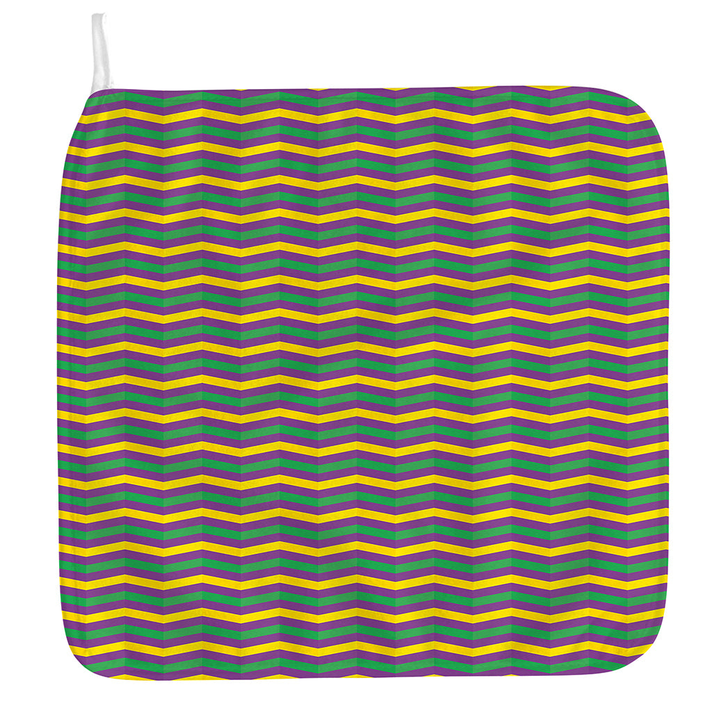 Mardi Gras Fat Tuesday Chevron Print Hand Towel