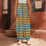 Mardi Gras Fat Tuesday Chevron Print Harem Pants