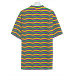 Mardi Gras Fat Tuesday Chevron Print Hawaiian Shirt