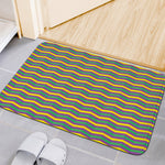 Mardi Gras Fat Tuesday Chevron Print Indoor Door Mat
