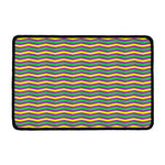 Mardi Gras Fat Tuesday Chevron Print Kitchen Mat