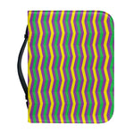 Mardi Gras Fat Tuesday Chevron Print Leather Bible Cover