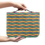 Mardi Gras Fat Tuesday Chevron Print Leather Bible Cover