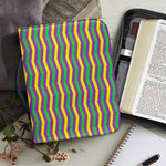 Mardi Gras Fat Tuesday Chevron Print Leather Bible Cover
