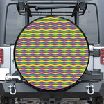 Mardi Gras Fat Tuesday Chevron Print Leather Spare Tire Cover