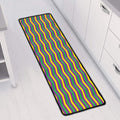 Mardi Gras Fat Tuesday Chevron Print Long Kitchen Mat