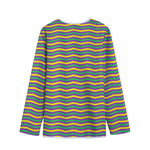 Mardi Gras Fat Tuesday Chevron Print Long Sleeve Short Coat