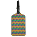 Mardi Gras Fat Tuesday Chevron Print Luggage Tag