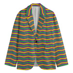 Mardi Gras Fat Tuesday Chevron Print Men's Blazer