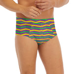 Mardi Gras Fat Tuesday Chevron Print Men's Briefs