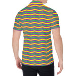 Mardi Gras Fat Tuesday Chevron Print Men's Shirt