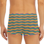 Mardi Gras Fat Tuesday Chevron Print Men's Short Boxer Briefs