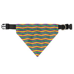 Mardi Gras Fat Tuesday Chevron Print Over The Collar Dog Bandana