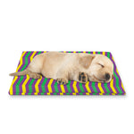 Mardi Gras Fat Tuesday Chevron Print Pet Cooling Mat Cover