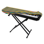 Mardi Gras Fat Tuesday Chevron Print Piano Keyboard Cover