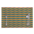 Mardi Gras Fat Tuesday Chevron Print Placemat
